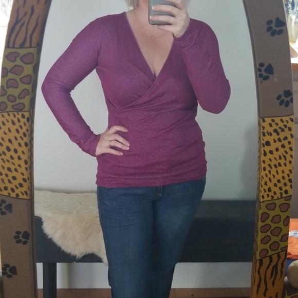 Michael Stars Cranberry Shine Tee - Picture 6 of 6